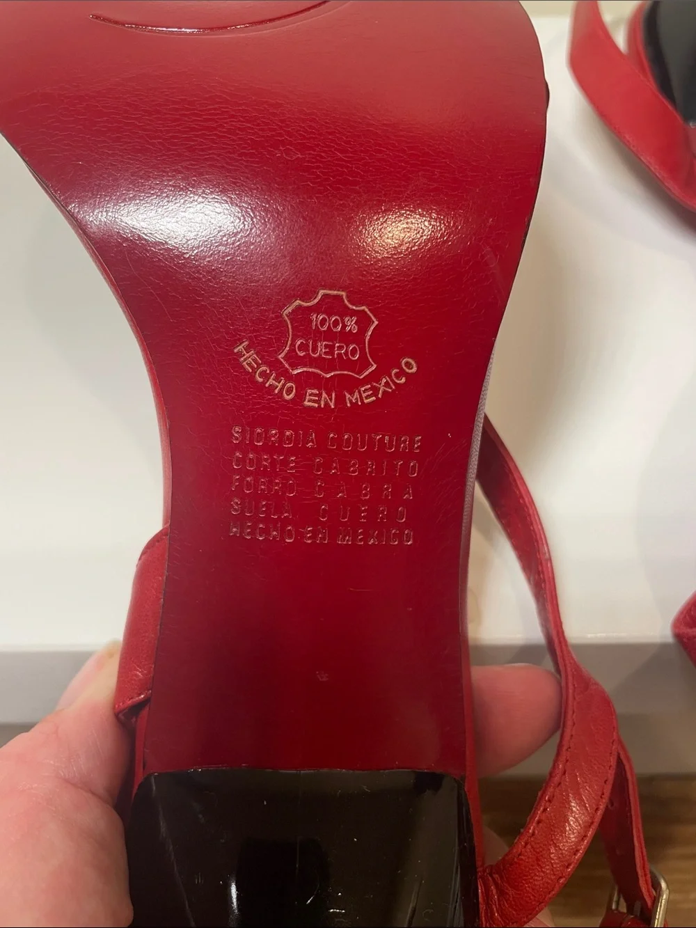 Siordia Couture red leather